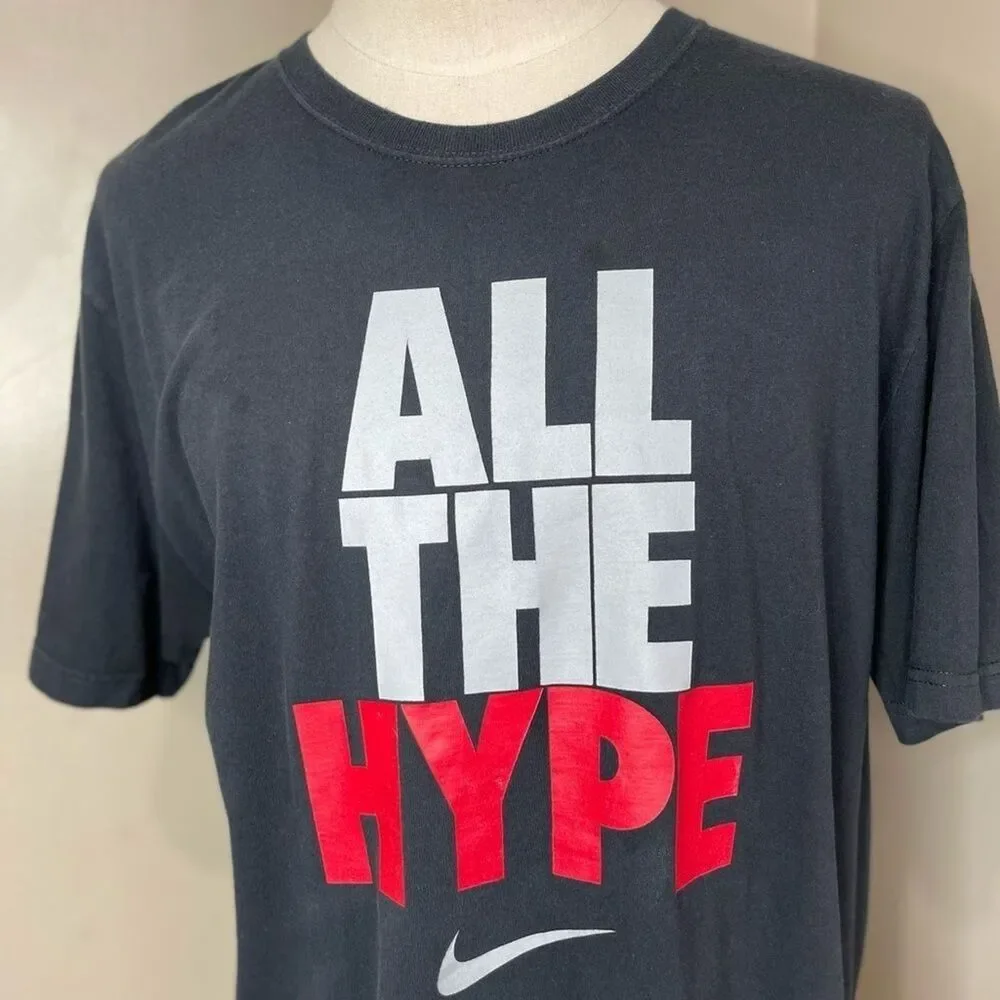 Nike Air All The Hype T shirt Black Short Sleeves XL tee